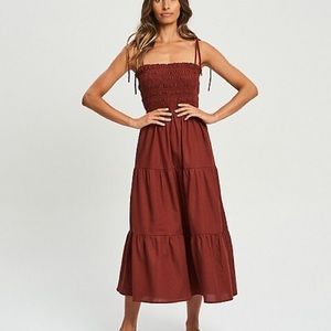 CALLI - Jenni midi dress - Size US 6 - In rust
